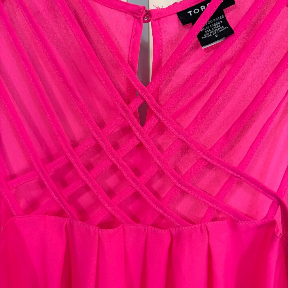Torrid Womens Hot Pink Strappy Tank Top Torrid Size 2 2X - Picture 6 of 10